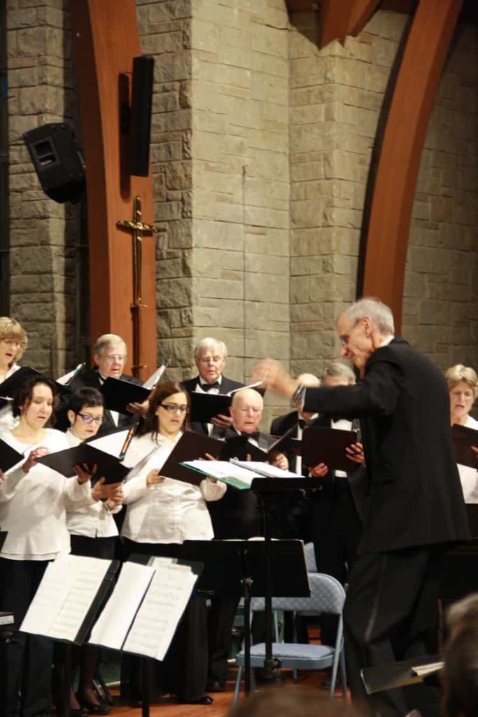 Choir Singing and Conductor